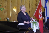 Puheenjohtaja Sirpa Tuunanen esitteli juhla puheessaan Tuupovaaran Eläkkeensaajien toimintaa alkutaipaleelta  aina tähän päivään saakka.