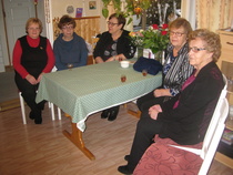 Kirstin luona onnittelukäynnillä